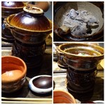 御料理 光安 - ◆鯛と聖護院大根の小鍋仕立て
      固形燃料ではなく「炭」を使用されているのは、サスガですね。