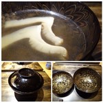 御料理 光安 - ◆信州の松茸、鱧だし仕立て
      これ美味しい。丁寧に引かれた「鱧」のお出汁は生臭みもなく旨みだけを感じます。