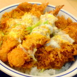 Katsuya - 海老、ヒレ、メンチカツ丼　\745　※イマイチ・・・
