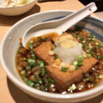 炭火やきとり　近藤屋 - 厚揚げ出し豆腐 420円 厚揚げが揚げたてで最高