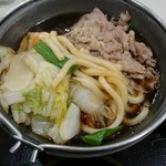 すき家 - キムチ牛すき鍋定食、味噌汁追加