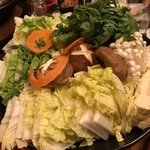 せきのや - カニ鍋野菜