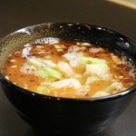 麺人 佐藤 - 醤油つけ麺＠つけ汁（2016.9）