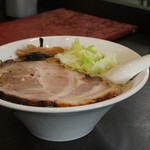 麺人 佐藤 - 鯛アラだしスープ・塩らー麺をサイドから（2016.9）