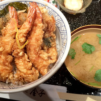 一心 金子 - 金子の天どん＆味噌汁1000円