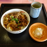 新南愛知カントリークラブ - 2016.10 ミニ丼セットの焼肉丼