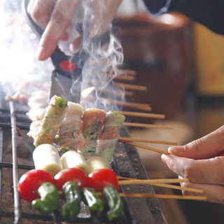 毎日愛情込めて手刺しの自慢の串焼