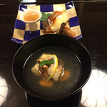晴鴨楼 - 2016年11月30日 甘鯛の碗物 ほうろく豆、まながつお、エリンギ