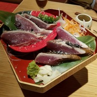 長宗我部 銀座 - カツオわら炙りタタキ 塩(¥1,600−)
