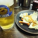 立呑屋 - 生ビールとお通し 170円のお通し 食べ放題？ 休日セット