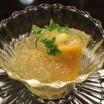 晴鴨楼 - 2016年11月30日 柿とパイナップルのゼリー