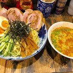 麺屋 五鉄 - 海老味噌のつけ麵(大盛)+チャーシュー+味玉【料理】