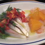 トラットリア イル ピスタッキオ - 前菜【本日の鮮魚盛り合わせ・冷】その１