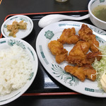 日高屋 - 唐揚げ定食
