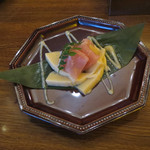 伊右衛門サロン - 筍と生ハムの木ノ芽みそ