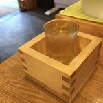 自家製さぬきうどんと肉 甚三 - 悦 凱陣 山廃純米 無濾過生 赤磐雄町（サービス）