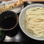 自家製さぬきうどんと肉 甚三 - 釜上げ + ちくわ天
