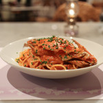 ピアチェーレ ミオ - カニトマトクリームソースのスパゲッティ☆