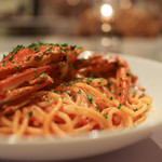 ピアチェーレ ミオ - カニトマトクリームソースのスパゲッティ☆