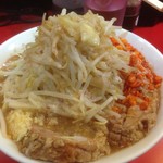 千里眼 - ラーメン麵少なめ＋アブラ＋ニンニク＋カラアゲ少し