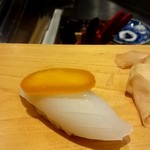 鮨 和さび - スミイカ×カラスミ