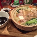 ほっぺのこめつぶ - 【’16.11】芝エビ入りつくねのひとり鍋。