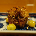 松川 - 2016/11_牛ヒレの炭火焼き焼き松茸乗せ