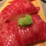 焼肉・冷麺 二郎 - 昆布〆赤身握り寿司