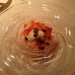 NOUVE - アミューズにブリと野菜のマリネ