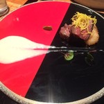 日本料理 京都 華暦 - 牛肉、黄柚子の擦り流し