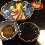 晴鴨楼 - 2016年12月1日 鰤のたたきと刺身