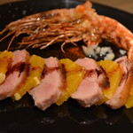 Kita-shoku - 鴨肉のロティ　赤海老のプランチャ