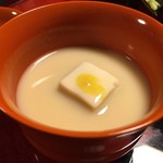美山荘 - 香茸豆腐水からし白味噌仕立て