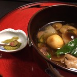 美山荘 - 実山椒とキノコ鍋