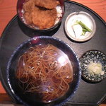 ばいたりや - そば+かつ丼定食（735円）