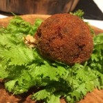 現代ガストロノミー 四匹の猫 - 鹿すじ肉のメンチカツ