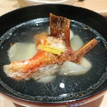 寿司割烹 魚紋 - きんきとユリ根のお吸い物(^-^)