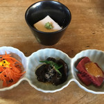 はせ川 - 前菜３種と胡麻豆腐