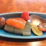 日本料理 梅林 - デザート（柿みつ豆）