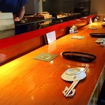 乙女寿司 - カウンターの様子！