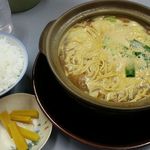 カレー鍋焼きラーメン並（ごはん小付き）９００円《2016年12月》