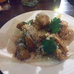 ワイン食堂 cor. - フリットミスト ９０７円(税込)  今日のフリットはコウイカ、穴子、小海老、さつまいも、舞茸。仕上げにパルミジャーノ・レッジャーノを散らして。