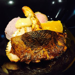 鴨ロースとみかん、松茸