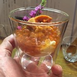 味とく家 - ☆ウニとイクラを使った涼しげで美しい一品だった