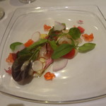 アマルフィイ・モデルナ - かんぱち の カルパッチョ　紅芯大根のクレマ