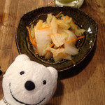 もつ焼き酒場　豚坊 - 白菜漬け Pickled Chinese Cabbage at Motsuyaki Sakaba Tonbo, Ueno！♪☆(*^o^*)