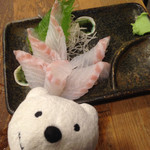 もつ焼き酒場　豚坊 - 鯛刺身 Sea Bream Sashimi at Motsuyaki Sakaba Tonbo, Ueno！♪☆(*^o^*)