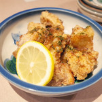 じどりや 穏座 - 地鶏塩焼きコース(3800円・外税)の淡海地鶏 からあげ油淋鶏ソース