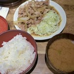 鬼豚ホルモンまっちゃん - 鬼旨豚生姜焼き定食・小