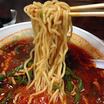 らーめん たっぴ - 「たっちょんラーメン（激辛）」７５０円（麺）